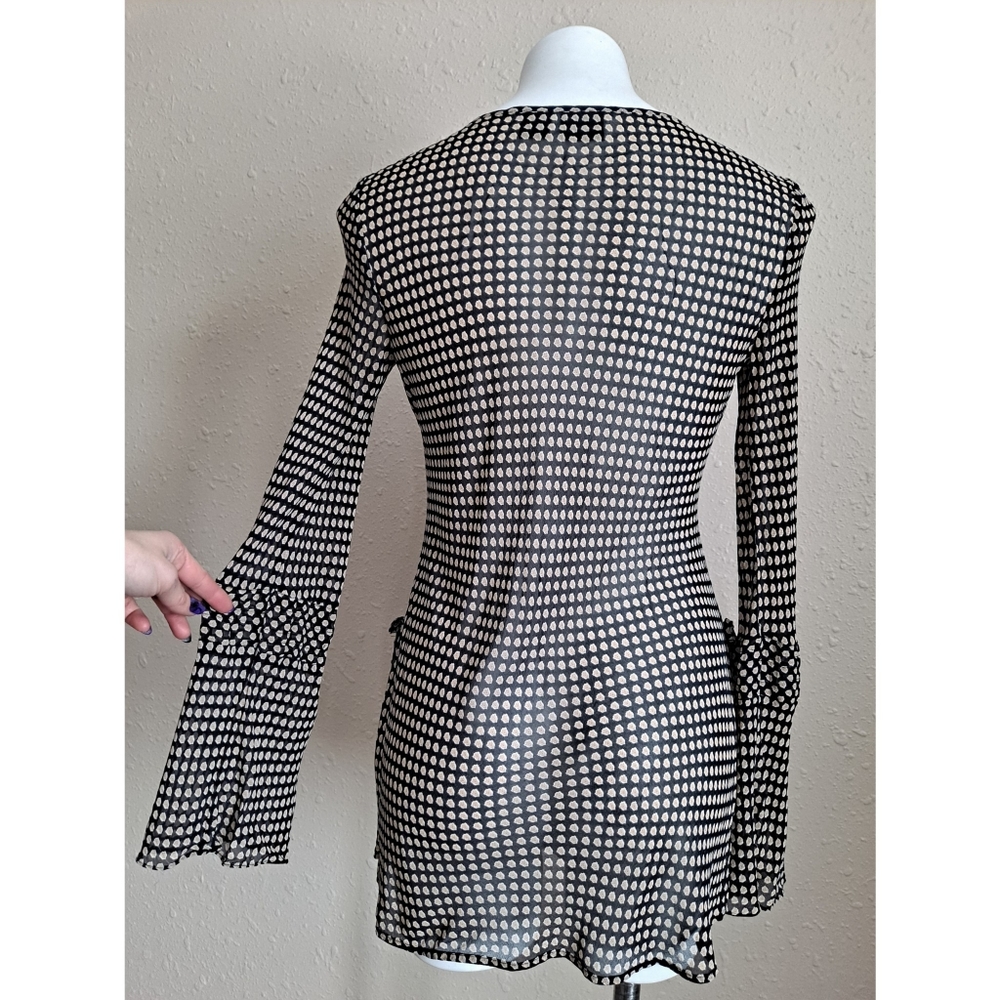 INC Bell Sleeve Silk Tunic Blouse - Picture 4 of 7